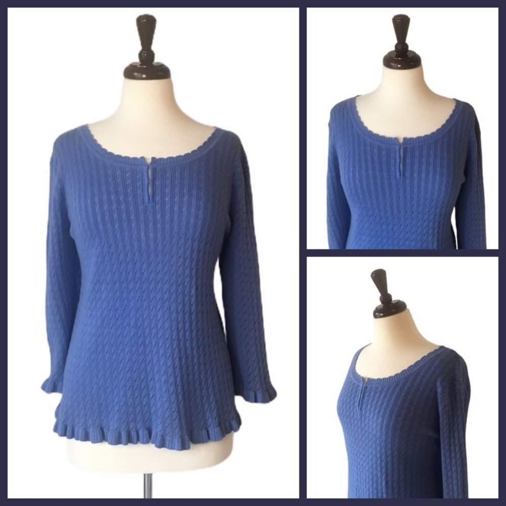 NWOT Jones of NY sweater in blue, size L